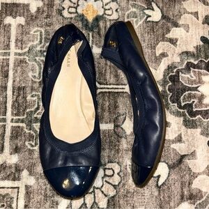 Cole Haan Blue Leather Ballet Flats Shoes Size 8 Women's
